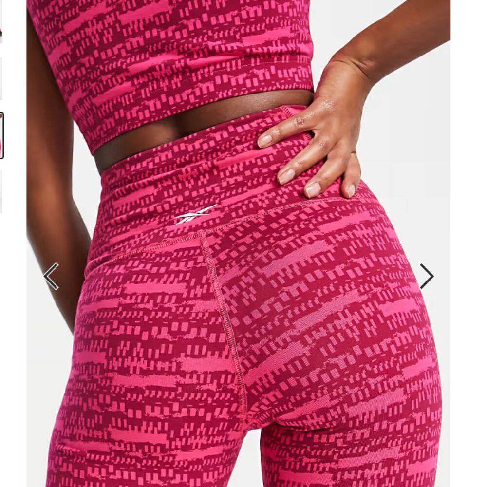 NEW Reebok MYT cotton leggings in pink - Picture 5 of 6